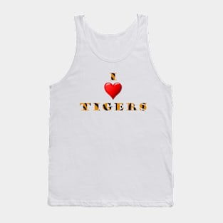 I Love Tigers Tank Top